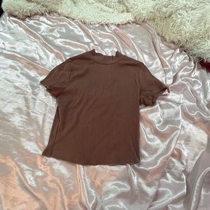 never worn, brown crop top